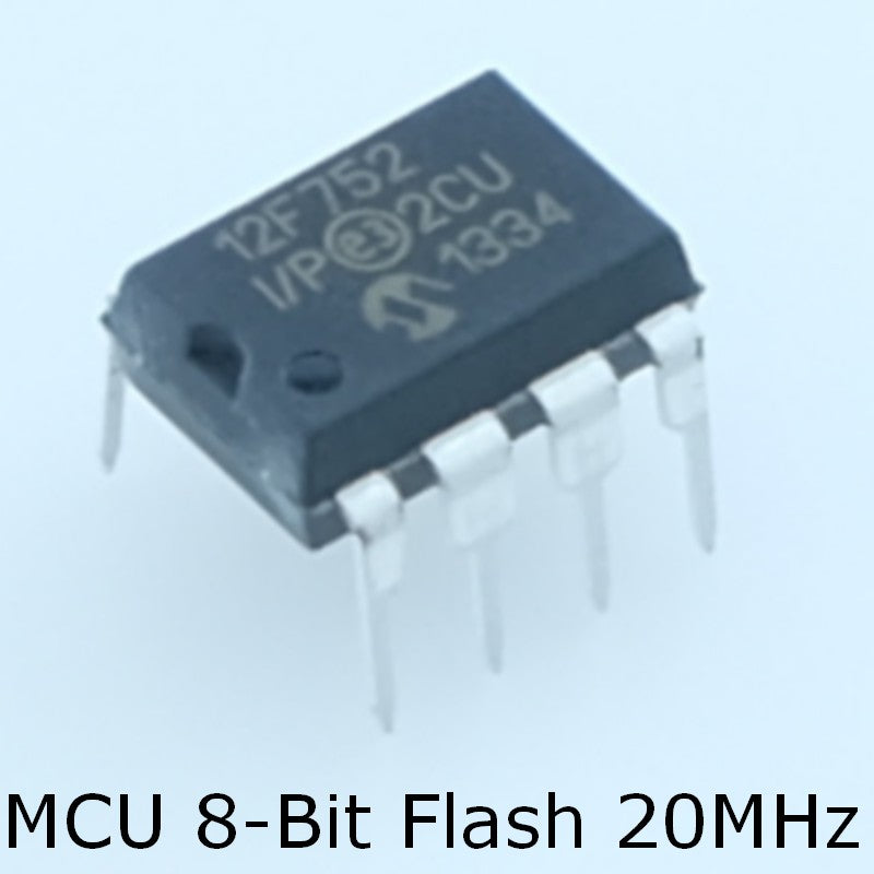 PIC12F752-I/P MCU 8 bit 20MHz DIP-8 Microchip
