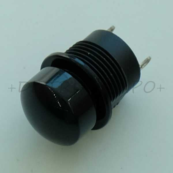 Commutateur poussoir dome noir SPST N.C. 5A 32VDC PNP8S2T2W03QE CK - Distri-Compo