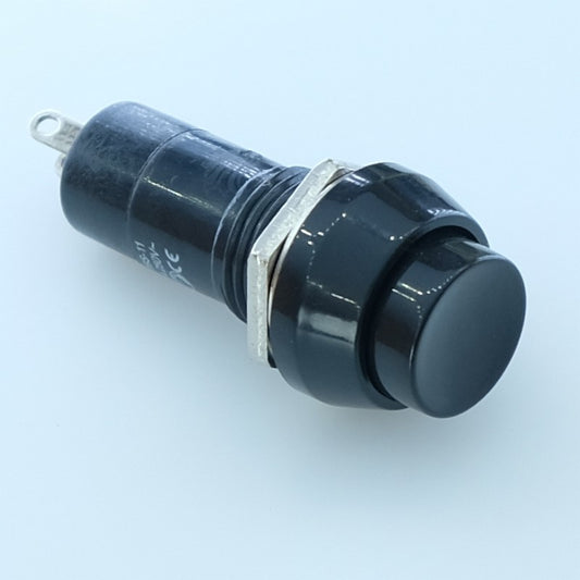 Poussoir rond noir 3A 125VAC 1A 250VAC OFF-(ON) - push ON