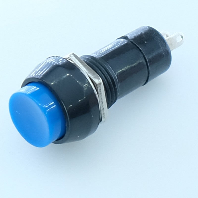 Poussoir rond bleu 3A 125VAC 1A 250VAC OFF-(ON) - push ON