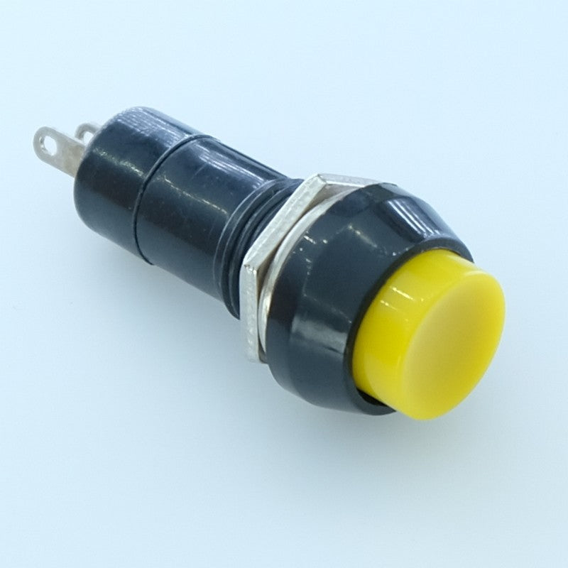 Poussoir rond jaune 3A 125VAC 1A 250VAC OFF-(ON) - push ON