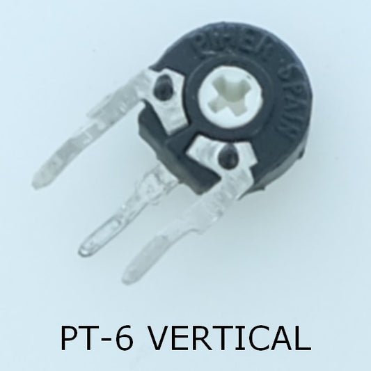 Potentiometre 25Kohm vertical ajustable 6mm PT6 0.10W Piher - Distri-Compo