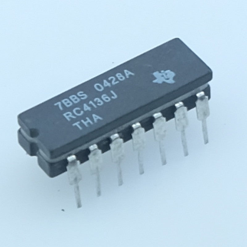 RC4136J Amplificateur opérationnel quadruple type 741 3MHz CERDIP-14 Texas