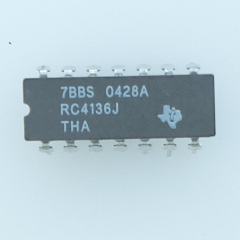 RC4136J Amplificateur opérationnel quadruple type 741 3MHz CERDIP-14 Texas