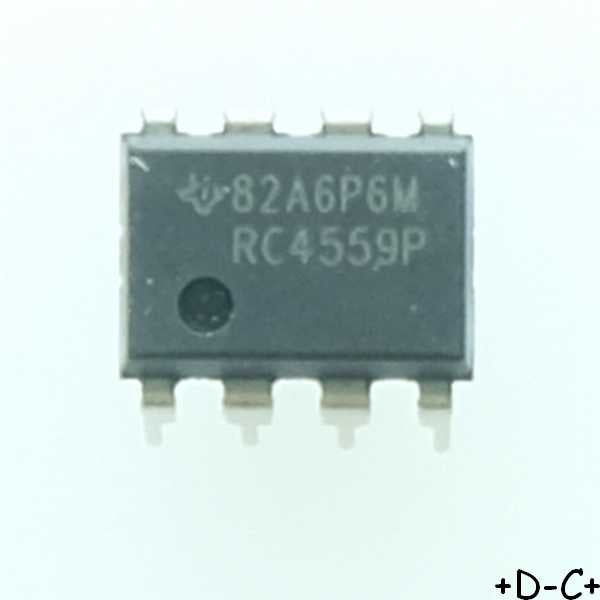 RC4559P Amplificateur opérationnel double DIP-8 Texas Instruments