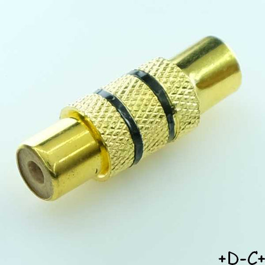 Adaptateur RCA femelle vers RCA femelle métal noir