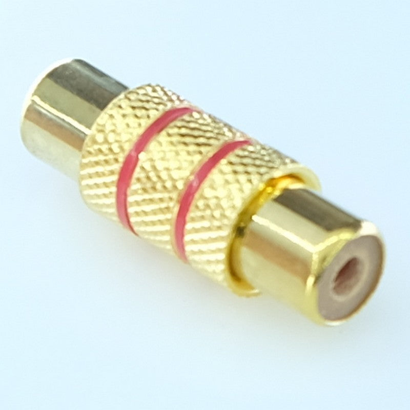Adaptateur RCA femelle vers RCA femelle métal rouge