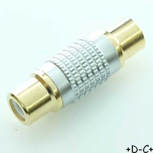 Coupleur RCA femelle plaqué or HQ
