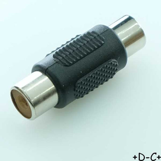Coupleur 1 RCA femelle vers 1 RCA femelle plastique