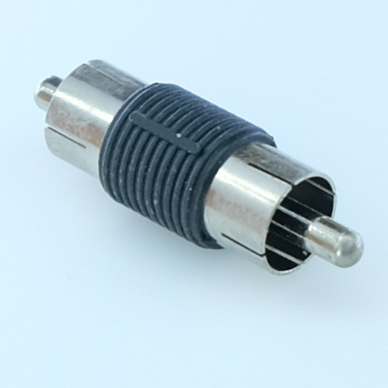 Coupleur 1 RCA mâle vers 1 RCA mâle plastique