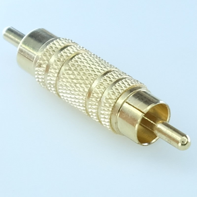 Adaptateur RCA mâle vers RCA mâle métal
