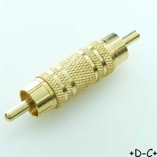 Adaptateur RCA mâle vers RCA mâle métal