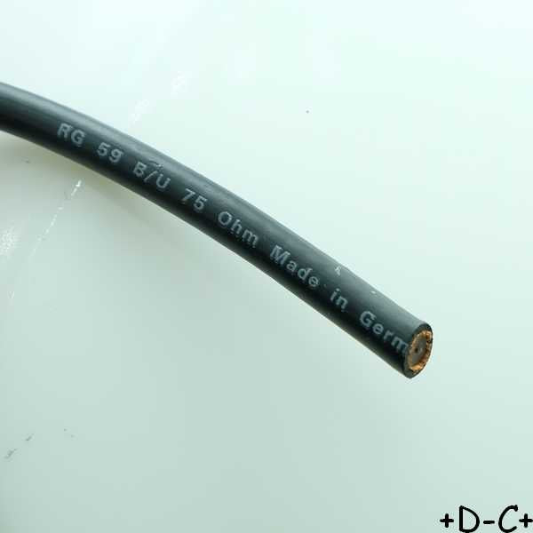 Cable coaxial video RG59 75ohms longueur 5m00