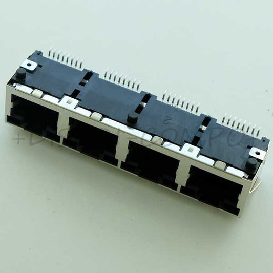 Connecteur RJ45 femelle coudé 8P8C Cat5 SMD RJSSE538104 Amphenol RoHS