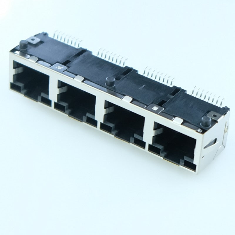 Connecteur RJ45 femelle coudé 8P8C Cat5 SMD RJSSE538104 Amphenol - Distri-Compo