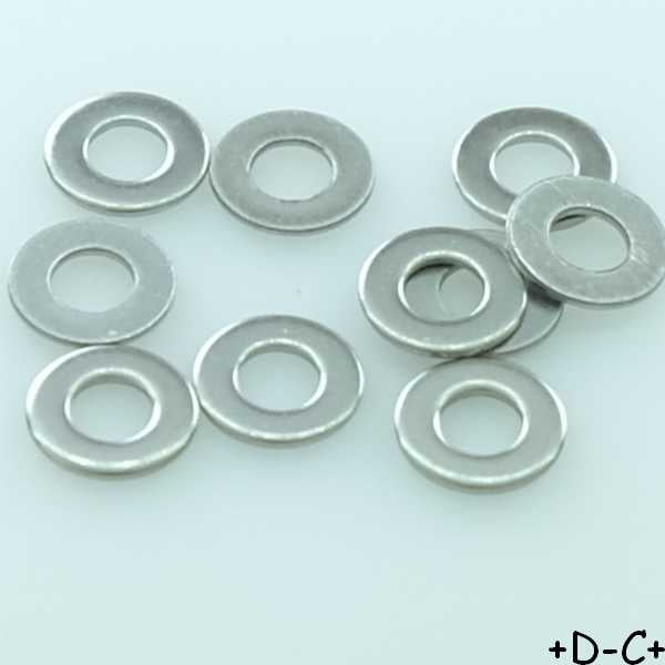 Rondelle plate 3.2mm acier inoxydable A2 DIN125 Reisser (lot de 10)