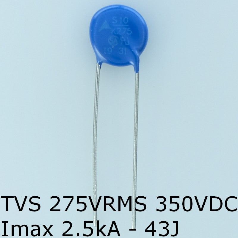 S10K275 Varistance TVS 275V 350V 10mm 10% pas7.5 Epcos