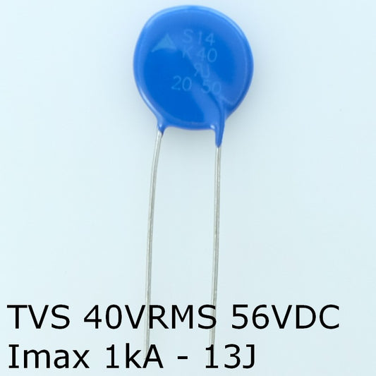 S14K40 Varistance TVS 40V 56V 14mm 10% pas7.5 Epcos