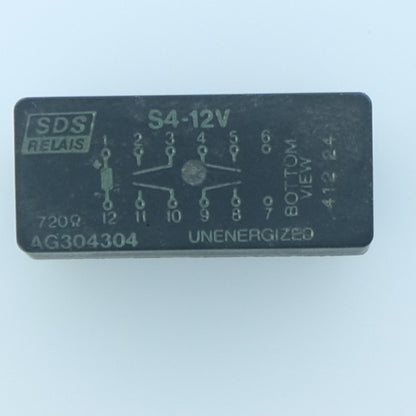 S4-12V Relais miniature DPDT (2RT) bobine 12VDC SDS Relays