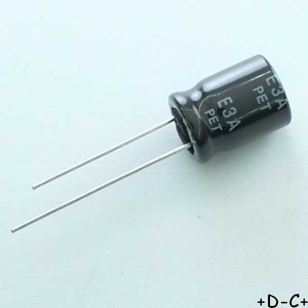 Condensateur 47µF 25V electrolytique 11x5mm PMC1.27 Samwha