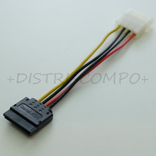 Adaptateur Molex 4 pins mâle vers SATA 15 pins 0m15