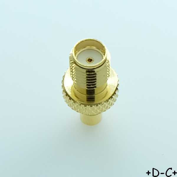 Adaptateur SMA femelle vers SMC femelle 50ohm teflon - Distri-Compo