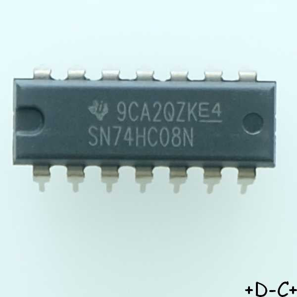 SN74HC08N Quadruple 2-input positive-AND gates DIP-14 Texas - Distri-Compo
