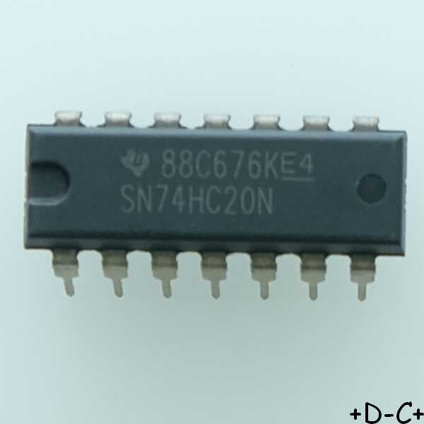 SN74HC20N Dual 4-Input Positive-NAND Gates DIP-14 Texas - Distri-Compo