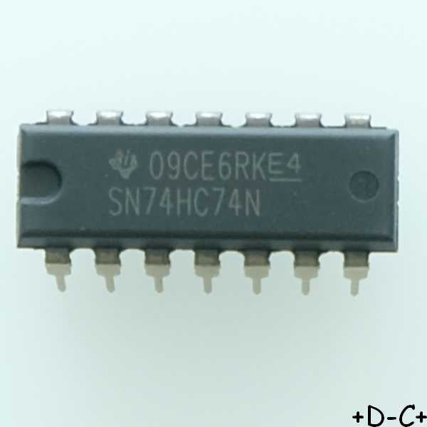SN74HC74N Dual D-Type Positive-Edge-Triggered Flip-Flops DIP-14 Texas RoHS