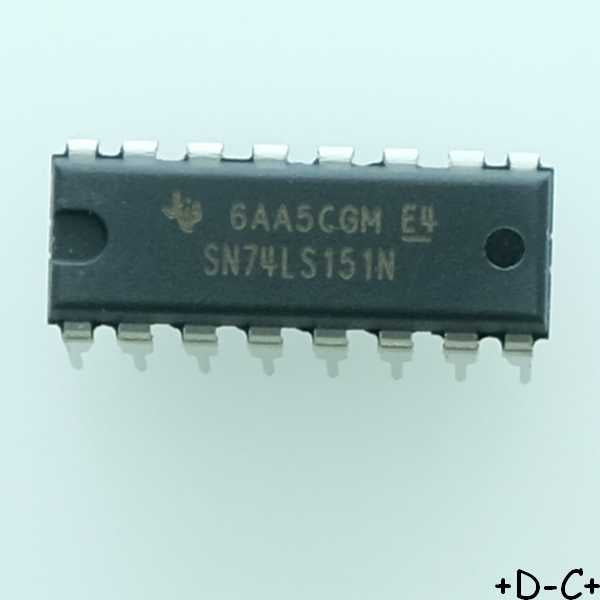 SN74LS151N 8 to 1 line data selector DIP-16 Texas - Distri-Compo