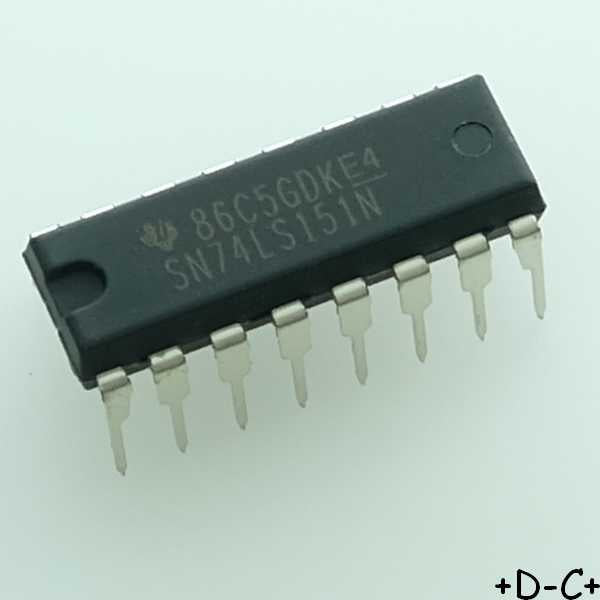 SN74LS151N 8 to 1 line data selector DIP-16 Texas - Distri-Compo