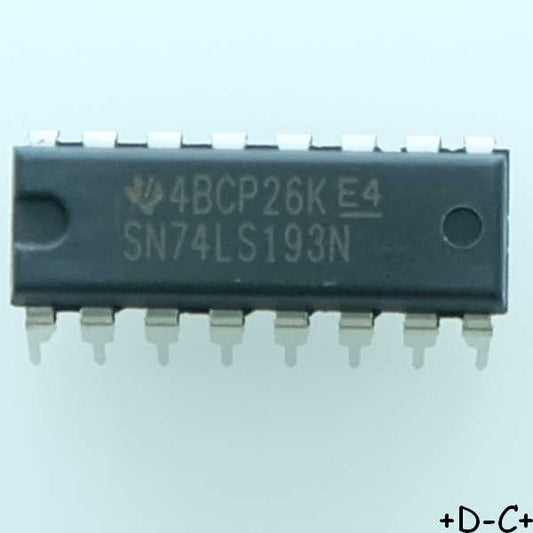 SN74LS193N Synchronous 4-Bit Up/Down Binary DIP-16 Texas