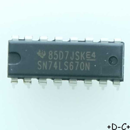 SN74LS670N Register File Single-Element 4-CH DIP-16 Texas RoHS