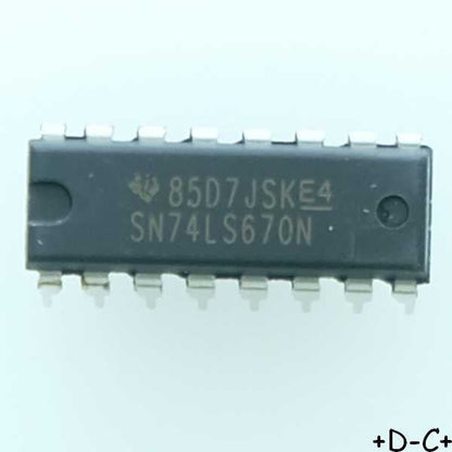 SN74LS670N Register File Single-Element 4-CH DIP-16 Texas RoHS