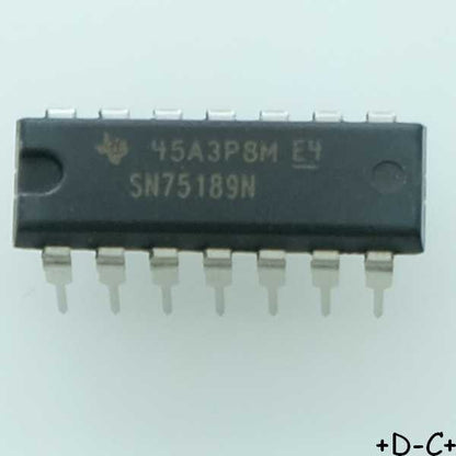 SN75189N Quadruple Line Receiver RS232 DIP-14 Texas RoHS
