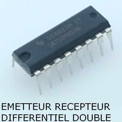 SN7534050N Dual Differential Drivers and Receivers DIP-16 Texas - Distri-Compo