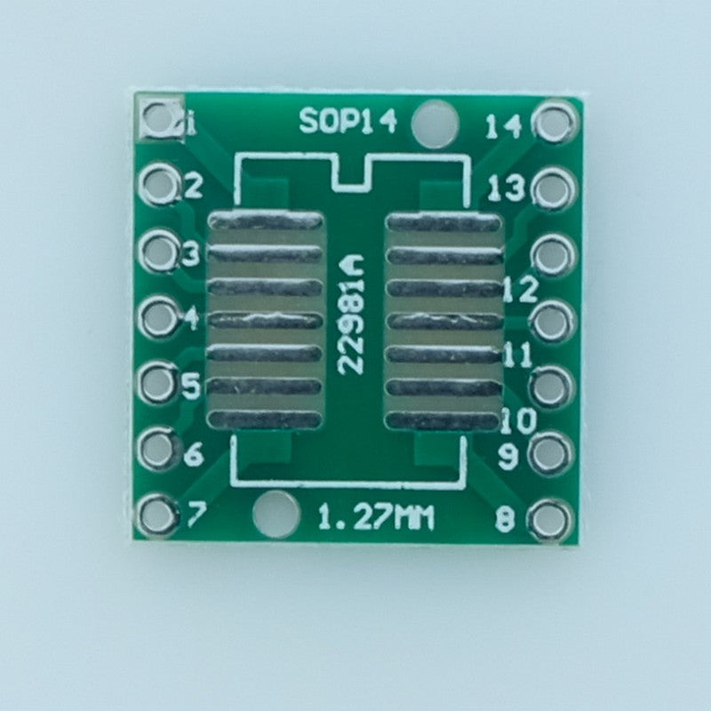 PCB SOP-14 Vers DIP-14 avec Barrette de contacts au pas de 2.54mm
