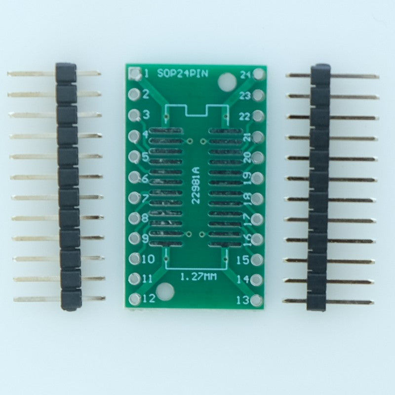 PCB SOP-24 Vers DIP-24 avec Barrette de contacts au pas de 2.54mm