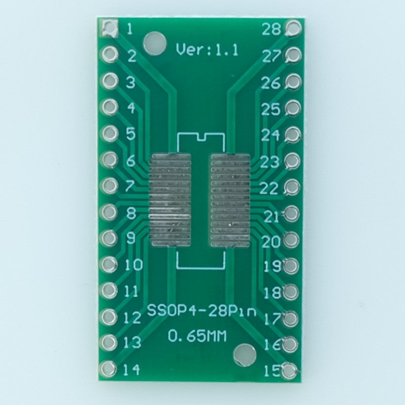 PCB SOP-28 Vers DIP-28 avec Barrette de contacts au pas de 2.54mm