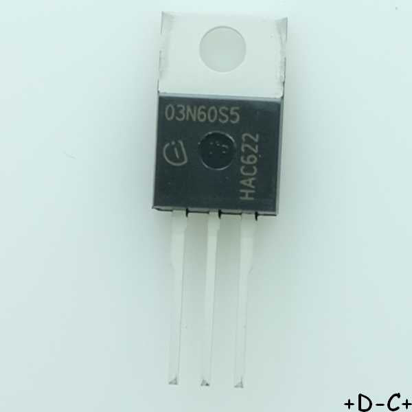 SPP03N60S5XKSA1 Transistor MOSFET N-CH 600V 3.2A TO-220AB Infineon RoHS