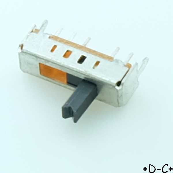 Commutateur à glissière SP4T 3A 30VDC 14.6x4.3x9.7mm SS-14D0839-VG5PA CK