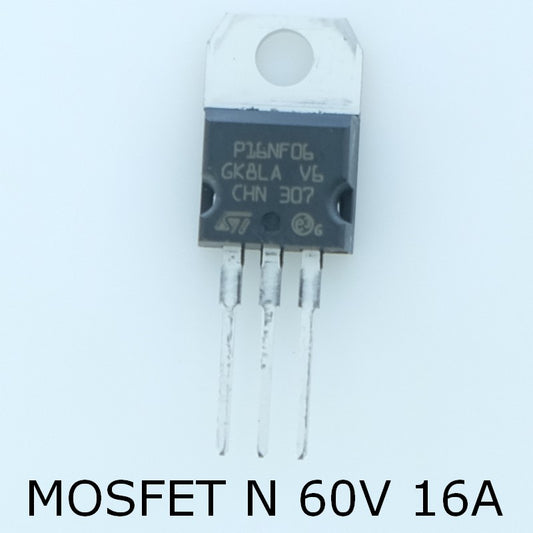 STP16NF06 Transistor MOSFET N-CH 60V 16A  TO-220AB STM - Distri-Compo
