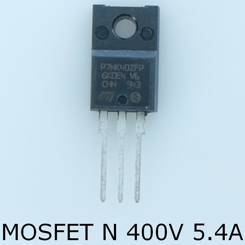 STP7NK40ZFP Transistor MOSFET 400V 5.4A TO-220FP STM - Distri-Compo