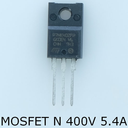 STP7NK40ZFP Transistor MOSFET 400V 5.4A TO-220FP STM - Distri-Compo