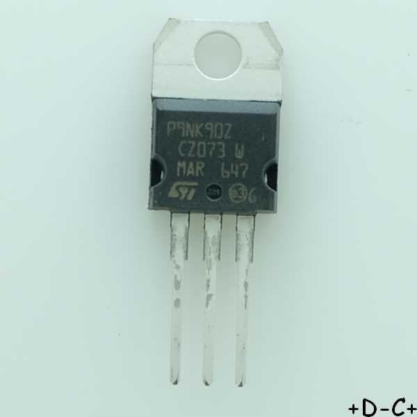 STP9NK90Z Transistor MOSFET 900V 8A TO-220 STM - Distri-Compo