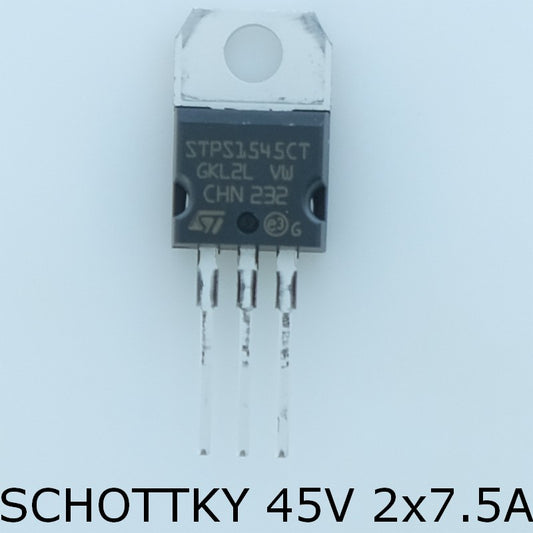 STPS1545CT Diode Schottky 45V 7.5A TO-220AB STM - Distri-Compo