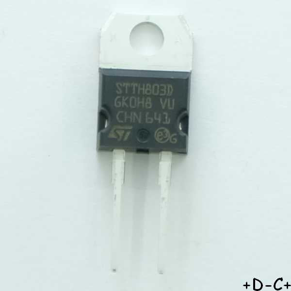 STTH803D Rectifier Diode Switching 300V 8A TO-220AC STM RoHS