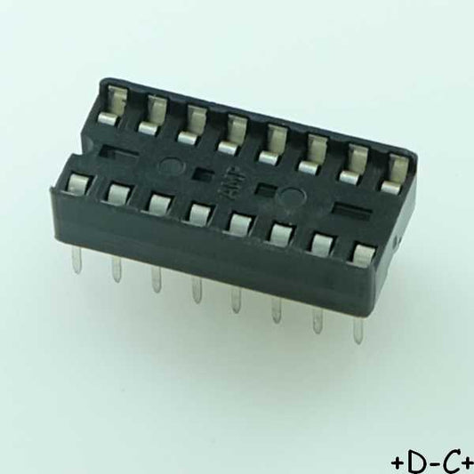 Support double contact 16 broches 7.62mm