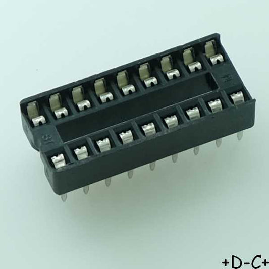 Support double contact 18 broches 7.62mm