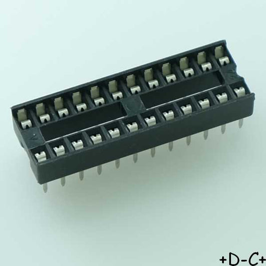 Support double contact 24 broches 7.62mm